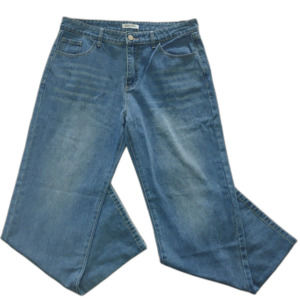 Misslook Straight Leg High Rise Jeans Size 14 Pockets Medium Wash